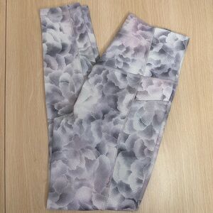 Athleta Full Length Leggings Floral Patterned Pockets XS